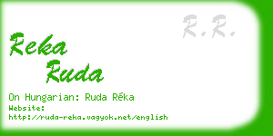 reka ruda business card