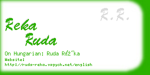 reka ruda business card